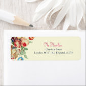 ヴィンテージフローラシ結婚ック差出人住所ラベル ラベル (インサイチュ)