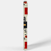 ヴィンテージフローラジオメはっきりしたトリ – 赤と黒のアート Case-Mate iPhoneケース (裏面 / 右)