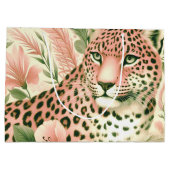 ヴィンテージフローラジャングルヒョウ ラージペーパーバッグ (裏面)