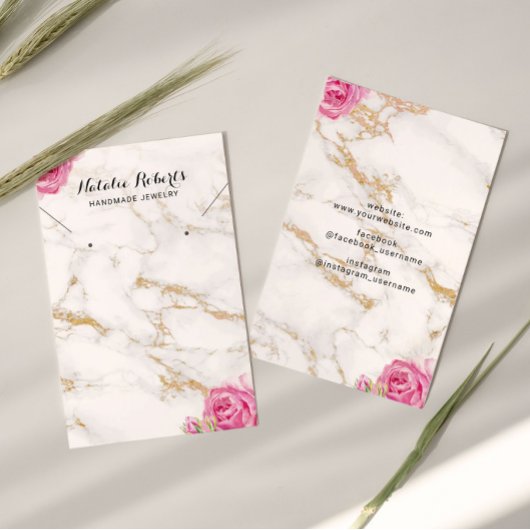 ヴィンテージフローラジュエリーイヤリングネックレスディスプレイ