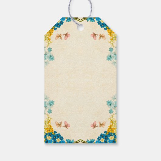 ヴィンテージフローラジュエリー又はDIY用ギフトカード ギフトタグ (裏面)