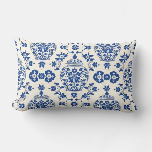 ヴィンテージフローラジンジャージャー ランバークッション (正面)