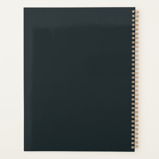 ヴィンテージフローラスカルガパーソナライズされたス名ゴシック プランナー手帳 (裏面)