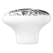 ヴィンテージフローラスカルハロウィーン セラミックノブ (側面)