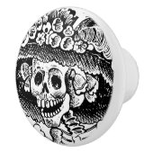 ヴィンテージフローラスカルハロウィーン セラミックノブ (右)