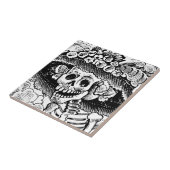 ヴィンテージフローラスカルハロウィーン タイル (側面)