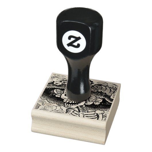 ヴィンテージフローラスカルハロウィーン ラバースタンプ (スタンプ)