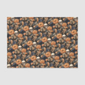 ヴィンテージフローラスカルハロウィーン 薄葉紙 (正面)