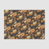 ヴィンテージフローラスカルハロウィーン 薄葉紙 (正面)