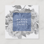 ヴィンテージフローラスクエア名刺 |ネイビー スクエア名刺 (正面)