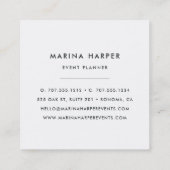 ヴィンテージフローラスクエア名刺 |薄紫 スクエア名刺 (裏面)