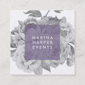 ヴィンテージフローラスクエア名刺 |薄紫 スクエア名刺 (正面)