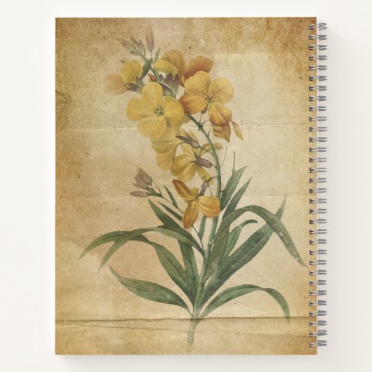 ヴィンテージフローラスクラップブックジャーナルスタイルスケッチブック ノートブック (裏面)