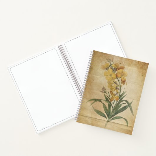 ヴィンテージフローラスクラップブックジャーナルスタイルスケッチブック ノートブック (内部)