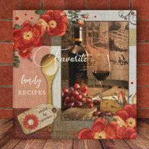 ヴィンテージフローラスクラップブックフォトレシピバインダー