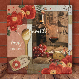 ヴィンテージフローラスクラップブックフォトレシピバインダー