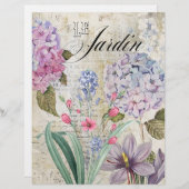 ヴィンテージフローラスクラップブック作り紙シート (正面/裏面)