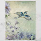 ヴィンテージフローラスクラップブック作り紙シート (正面)