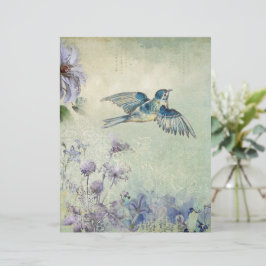 ヴィンテージフローラスクラップブック作り紙シート