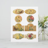 ヴィンテージフローラスクラップブック装飾ラベル (スタンド正面)