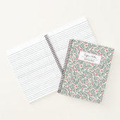 ヴィンテージフローラスクリプト名モノグラム ノートブック (内部)