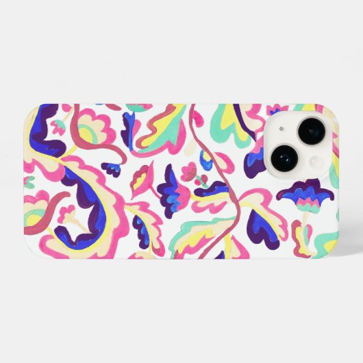 ヴィンテージフローラスタイルパターン電話ケース iPhoneケース (裏面横)