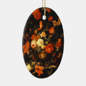 ヴィンテージフローラスチルライフ – Abraham Mignon セラミックオーナメント (右)