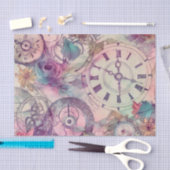 ヴィンテージフローラスチームパンク 薄葉紙 (クラフト)