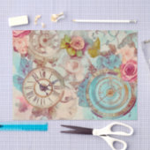 ヴィンテージフローラスチームパンク 薄葉紙 (クラフト)