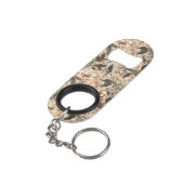 ヴィンテージフローラステンレス鋼ボトルオープナー キーホルダー栓抜き (裏面アングル)