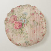 ヴィンテージフローラストライプと ラウンドクッション (裏面)
