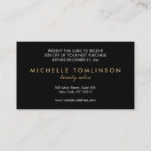 ヴィンテージフローラストライプのサロンクーポンカード 割引カード (裏面)