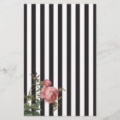 ヴィンテージフローラストライプのサロンフライヤー チラシ (裏面)