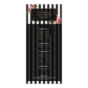 ヴィンテージフローラストライプのサロンラックカード ラックカード