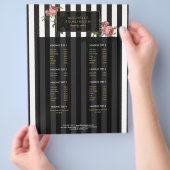 ヴィンテージフローラストライプのサロンラージフライヤー チラシ (手)