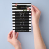 ヴィンテージフローラストライプのサロンIIフライヤー チラシ (ハンドル)