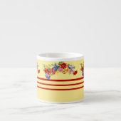 ヴィンテージフローラストライプエスプレッソマグ エスプレッソカップ (正面)