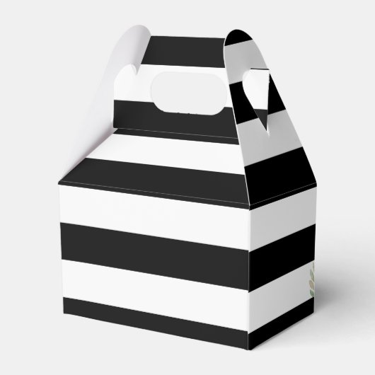 ヴィンテージフローラストライプ白黒招待状 フェイバーボックス (裏面サイド)