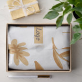 ヴィンテージフローラスモールビジネスロゴラッピング紙 薄葉紙 (ギフト)