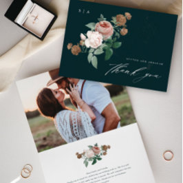 ヴィンテージフローラス結婚クリプトありがとう カード