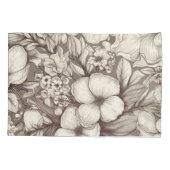 ヴィンテージフローラセピアパターン(10) 枕カバー (裏面-左)