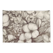 ヴィンテージフローラセピアパターン(10) 枕カバー (裏面-右)