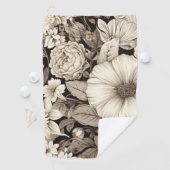 ヴィンテージフローラセピアパターン(12) ゴルフタオル (インサイチュ)