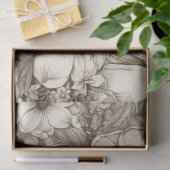 ヴィンテージフローラセピアパターン(13) 薄葉紙 (ギフト)