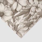 ヴィンテージフローラセピアパターン(13) 薄葉紙 (詳細)