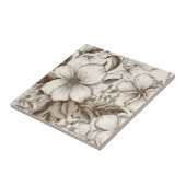 ヴィンテージフローラセピアパターン(14) タイル (側面)