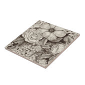 ヴィンテージフローラセピアパターン(1) タイル (側面)