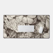 ヴィンテージフローラセピアパターン(1) デスクマット (キーボード&マウス)