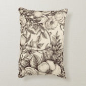 ヴィンテージフローラセピアパターン(2) アクセントクッション (裏面(縦))