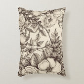 ヴィンテージフローラセピアパターン(2) アクセントクッション (正面(垂直))